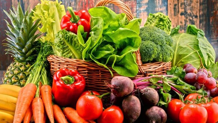 Gemüse und Obst zum Abnehmen